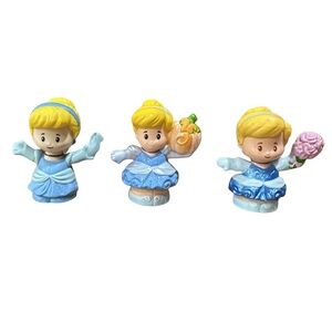 Fisher Price Little People Cinderella Lot of 3 Variations Shoe Pumpkin Bouque